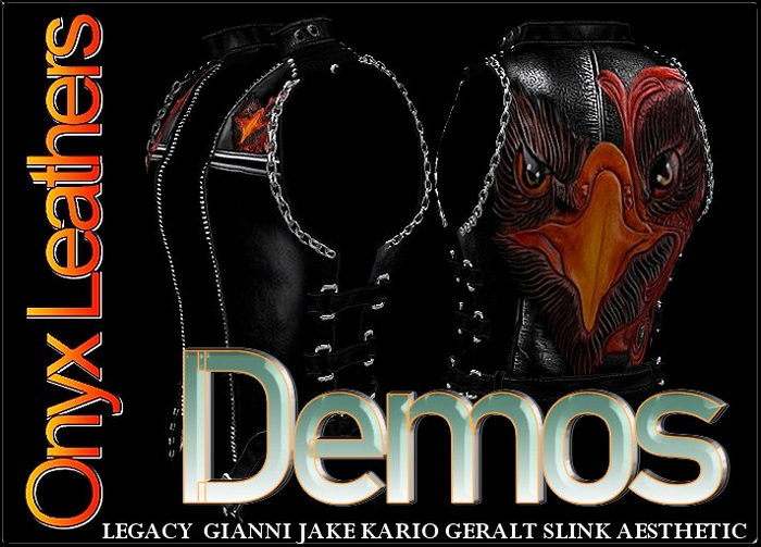 Second Life Marketplace Demos for Eagle Vests Pack with all Men's sizes